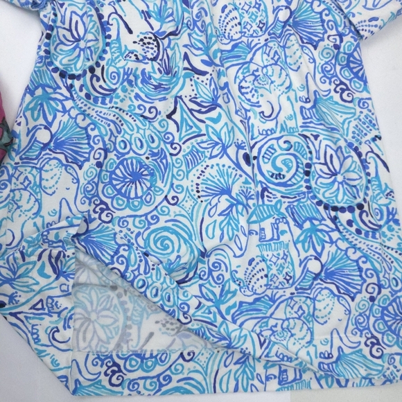 Lilly Pulitzer Blue and White Swirl Dress Sz Small - Picture 3 of 9